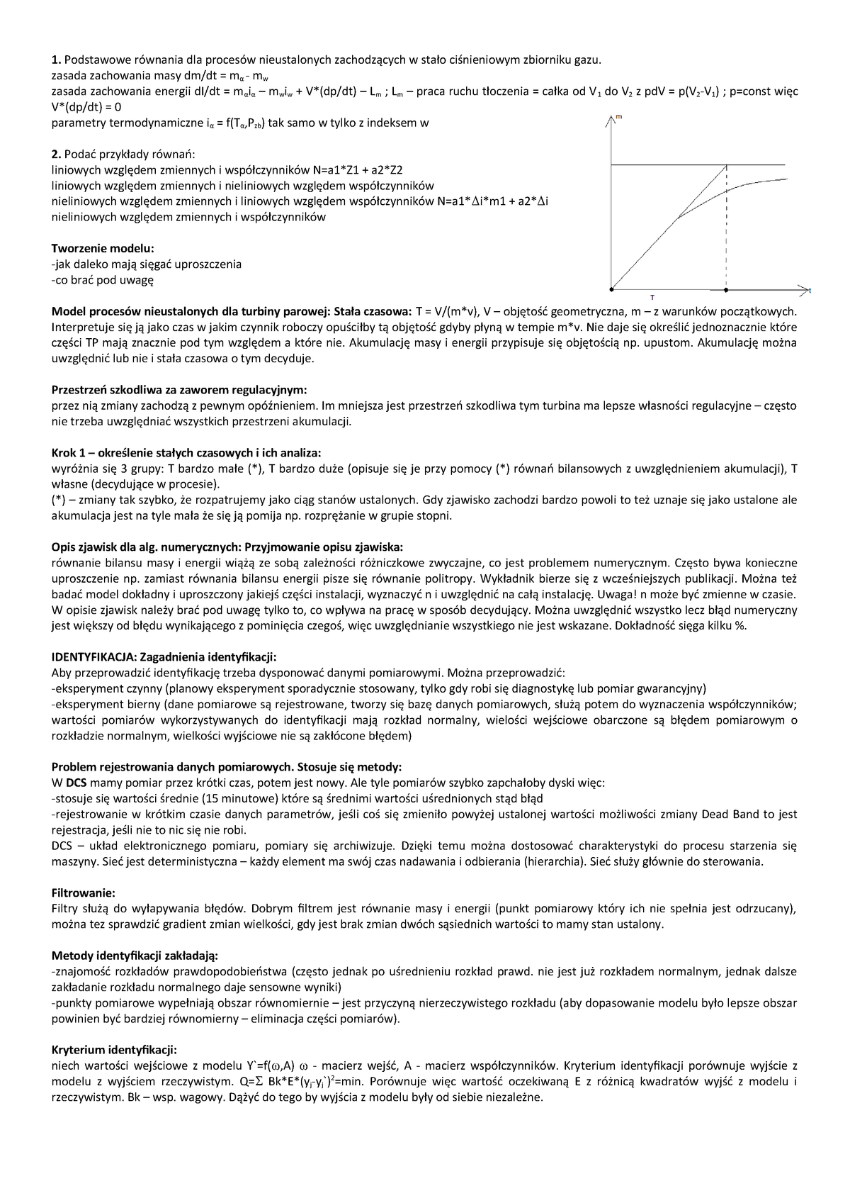 Mmip Streszczenie Modelowanie I Identyfikacja Procesow Studocu