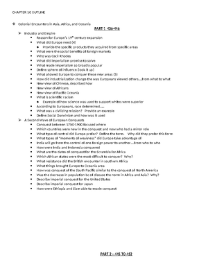 Chapter+5+Outline - history - Chapter 5 – Outline PART ONE – P. 199 ...