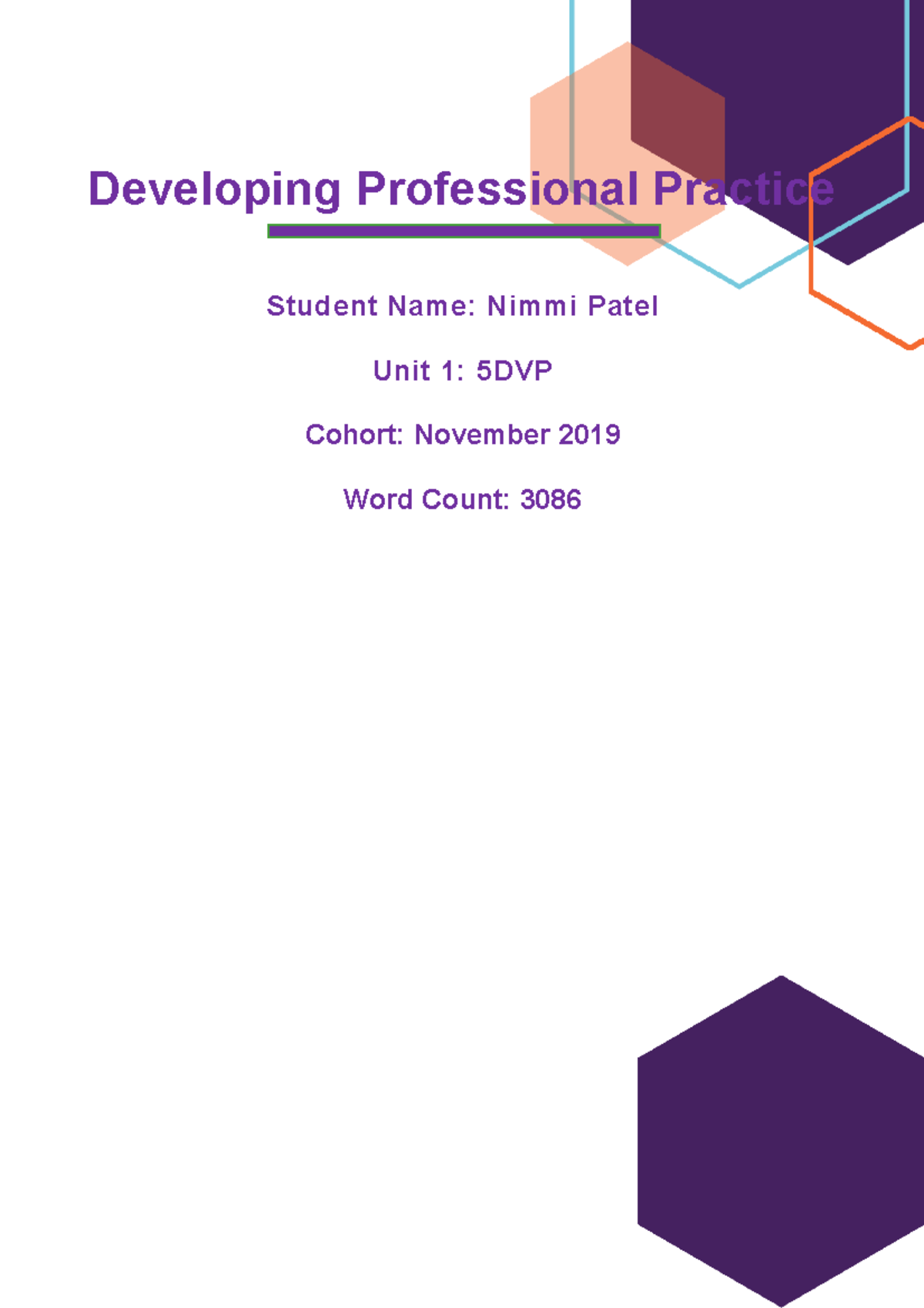 Developing Professional Practice Developing Professional Practice