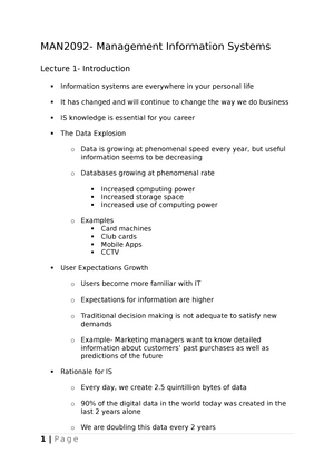 management information systems essay questions and answers