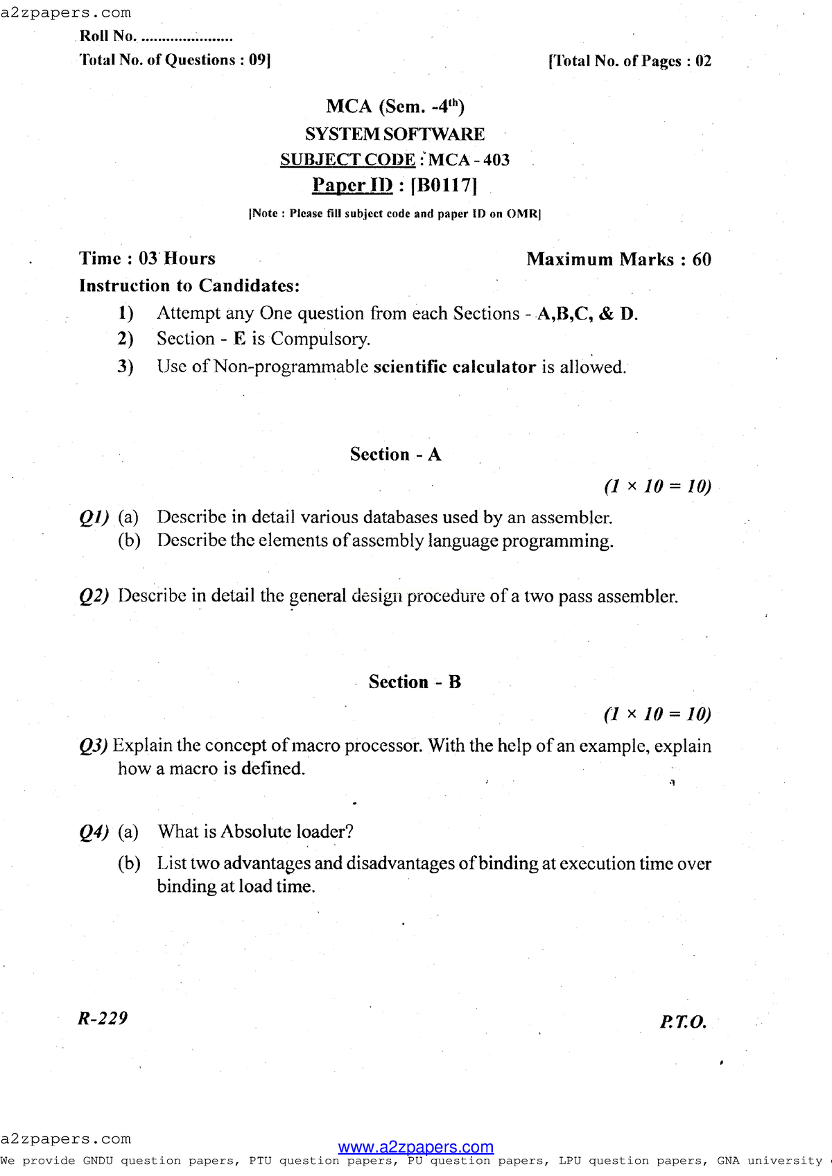 Ss mca reg 4th sem 2010 - MCA study material - RollNo ...