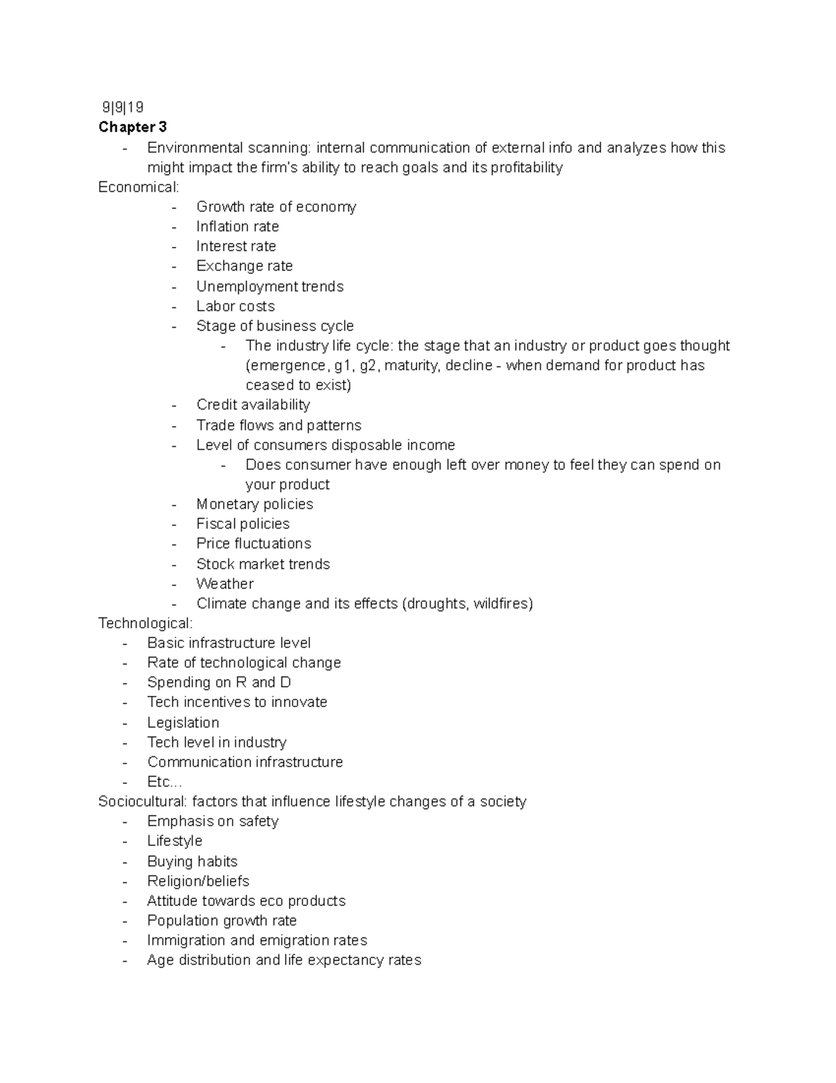 Strategic Management - 9|9| Chapter 3 - Environmental scanning ...