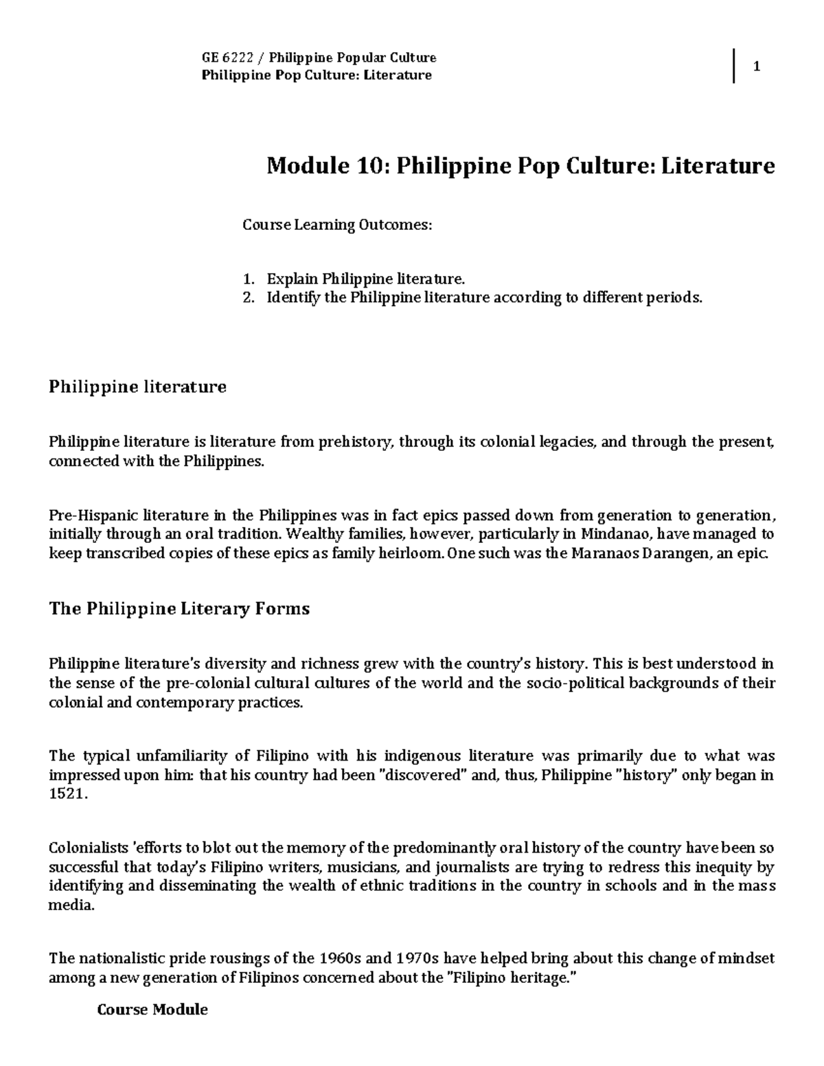 philippine pop culture essay