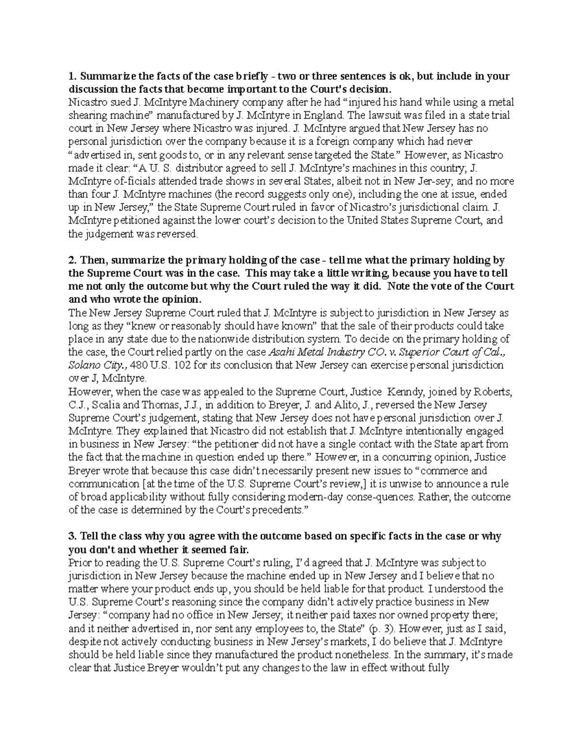 [09.07.20] Case Reading - 1. Summarize the facts of the case briefly ...