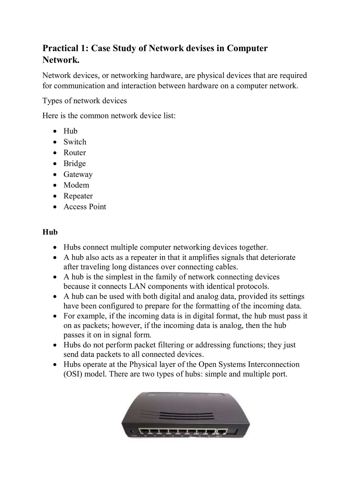 ACN Lab Mannual - Advance Computing Networks - Practical 1: Case Study ...