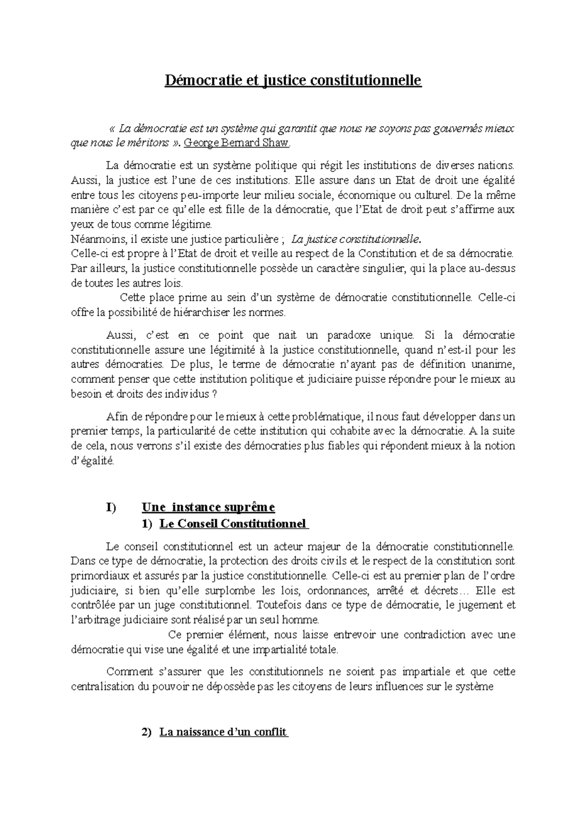 la justice constitutionnelle dissertation juridique