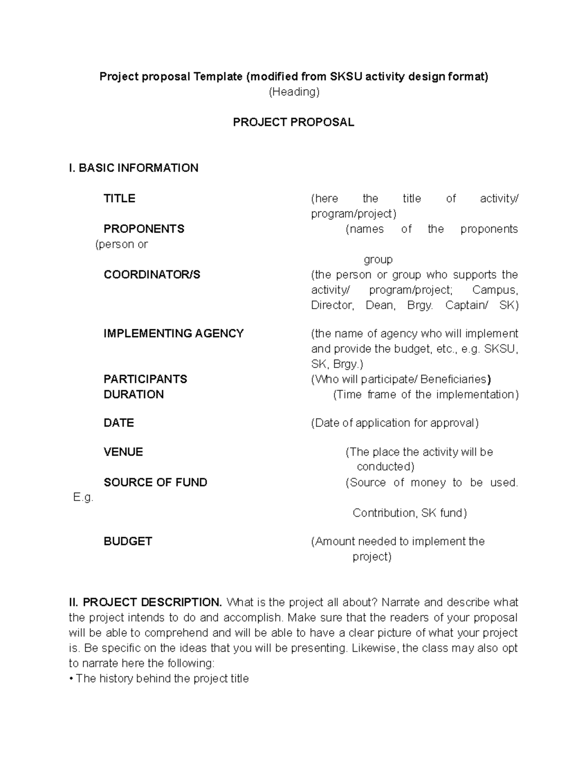 Project Proposal Template NSTP Project proposal Template (modified