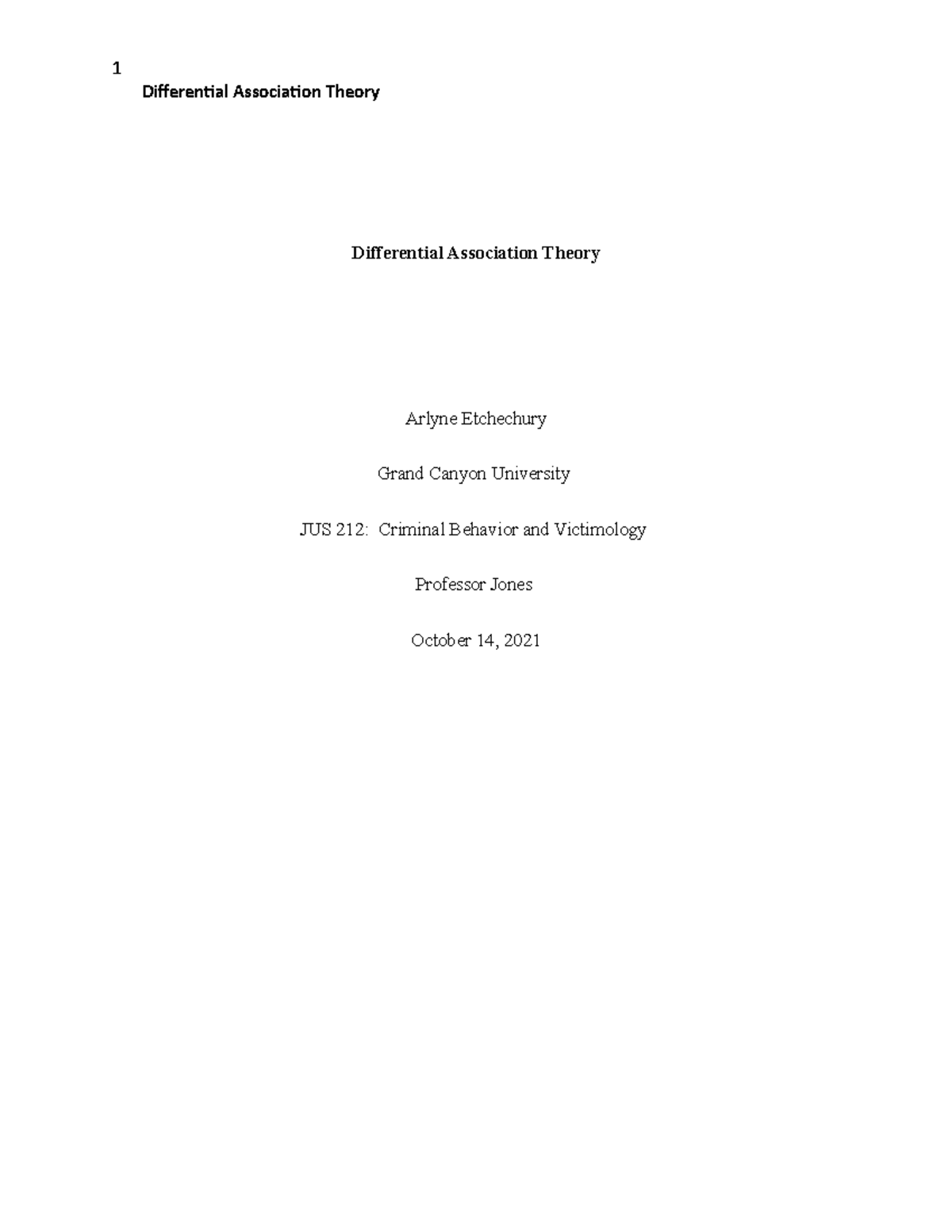 Differential Association Theory Essay 2021 Differential Association