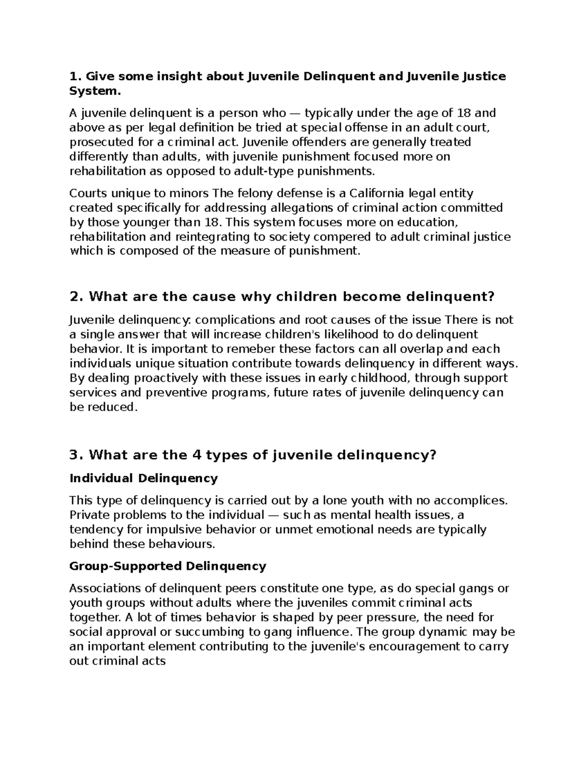 Assignment 01 TO GIVE HELP TO THE OTHERS 1. Give some insight about