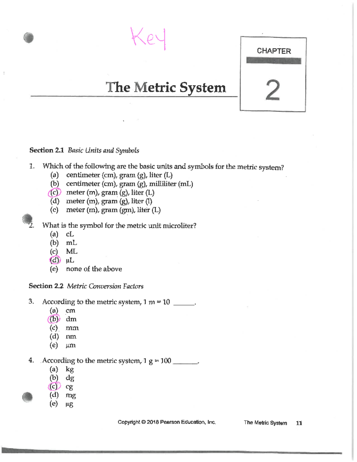 Chem 103 Ch 2 Worksheet Key - CHEM 103 - Studocu