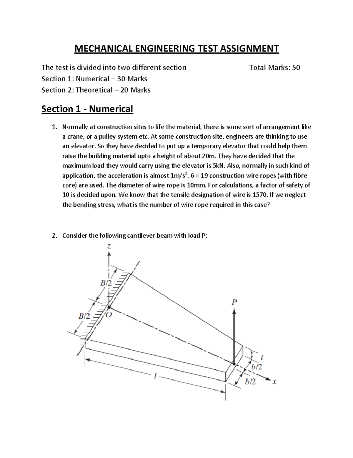questions and answers for exams mechanical MECHANICAL ENGINEERING