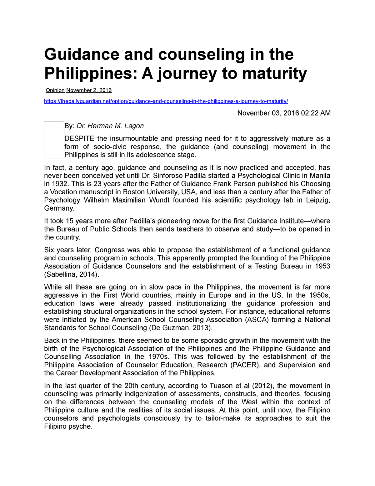 thesis on guidance and counseling in the philippines 2020