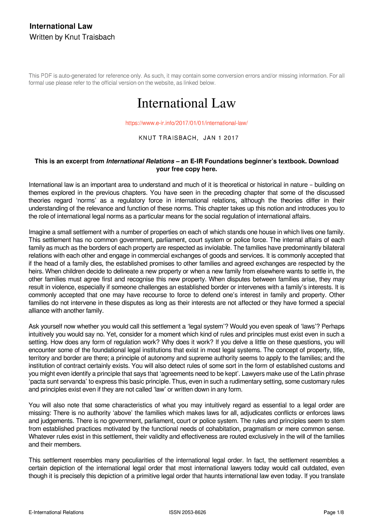 dissertations on international law