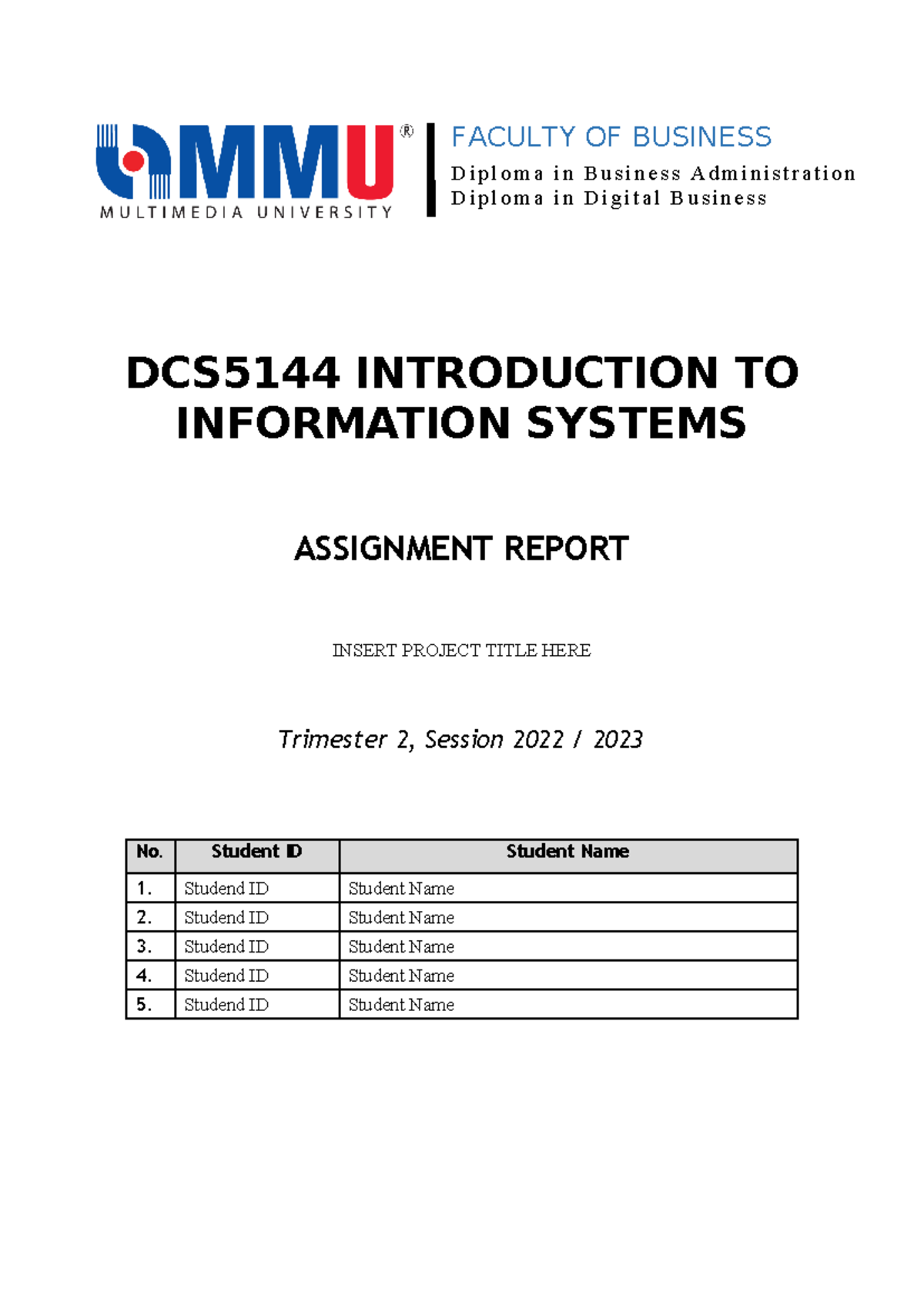 assignment management information system pdf