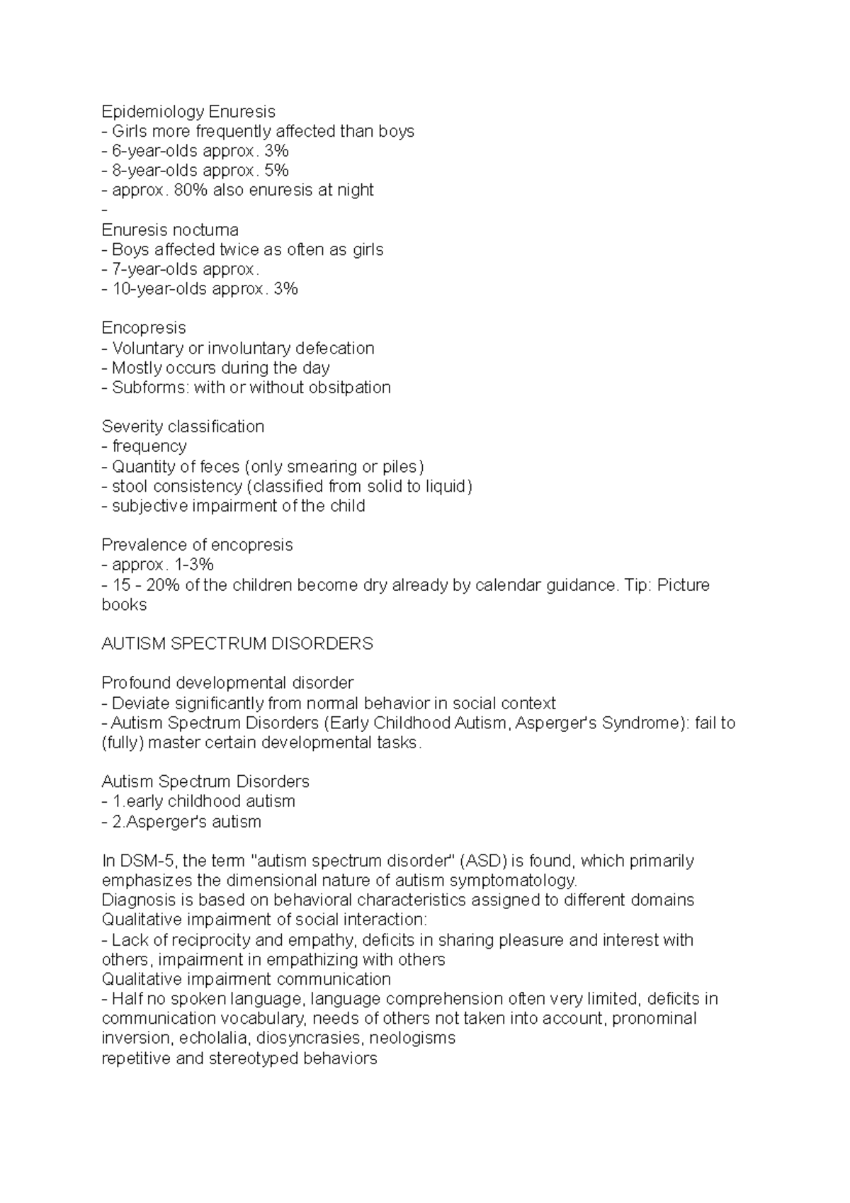 Epidemiology Enuresis Epidemiology Enuresis Girls more frequently