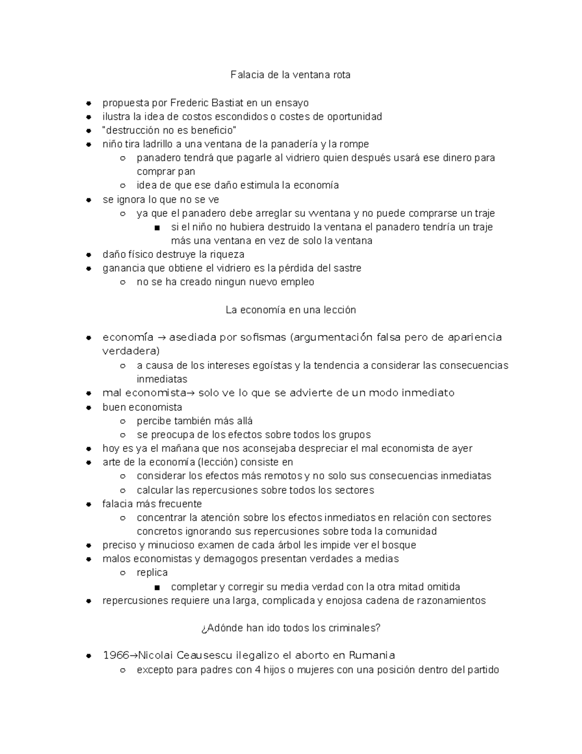 Control 1 Resumen de la Falacia de la Ventana Rota Falacia de la