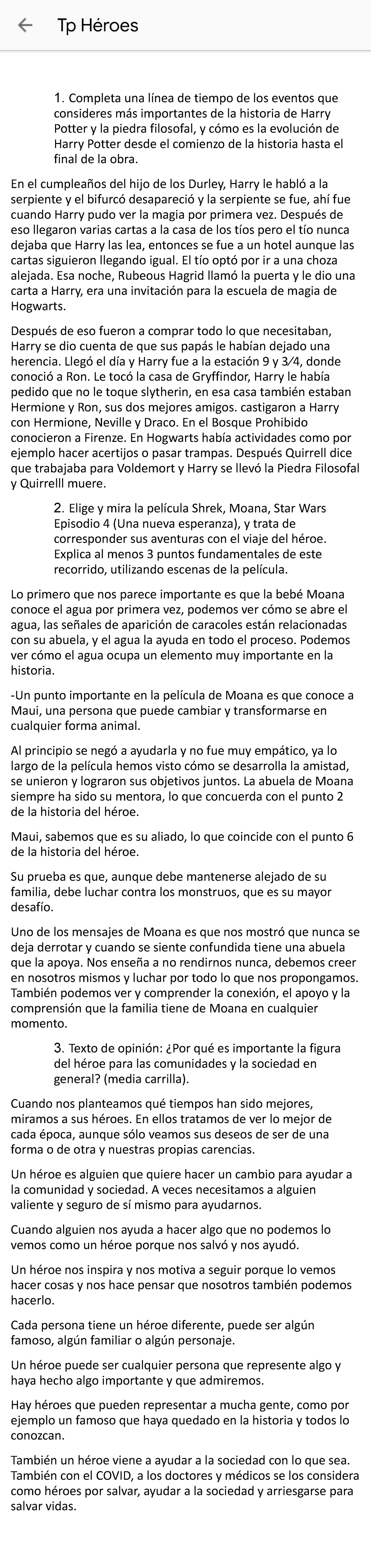 Tp Héroes To heroes Completa una línea de tiempo de los eventos que