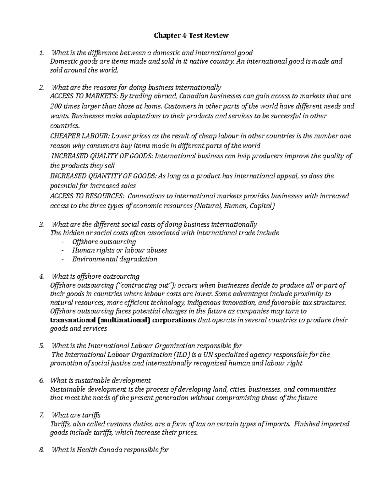 Chapter 4 Test Review Chapter 4 Test Review What is the difference