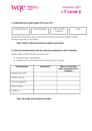 Unit "2 Course work - Assignment 2 [COMPANY NAME] | [Company address ...