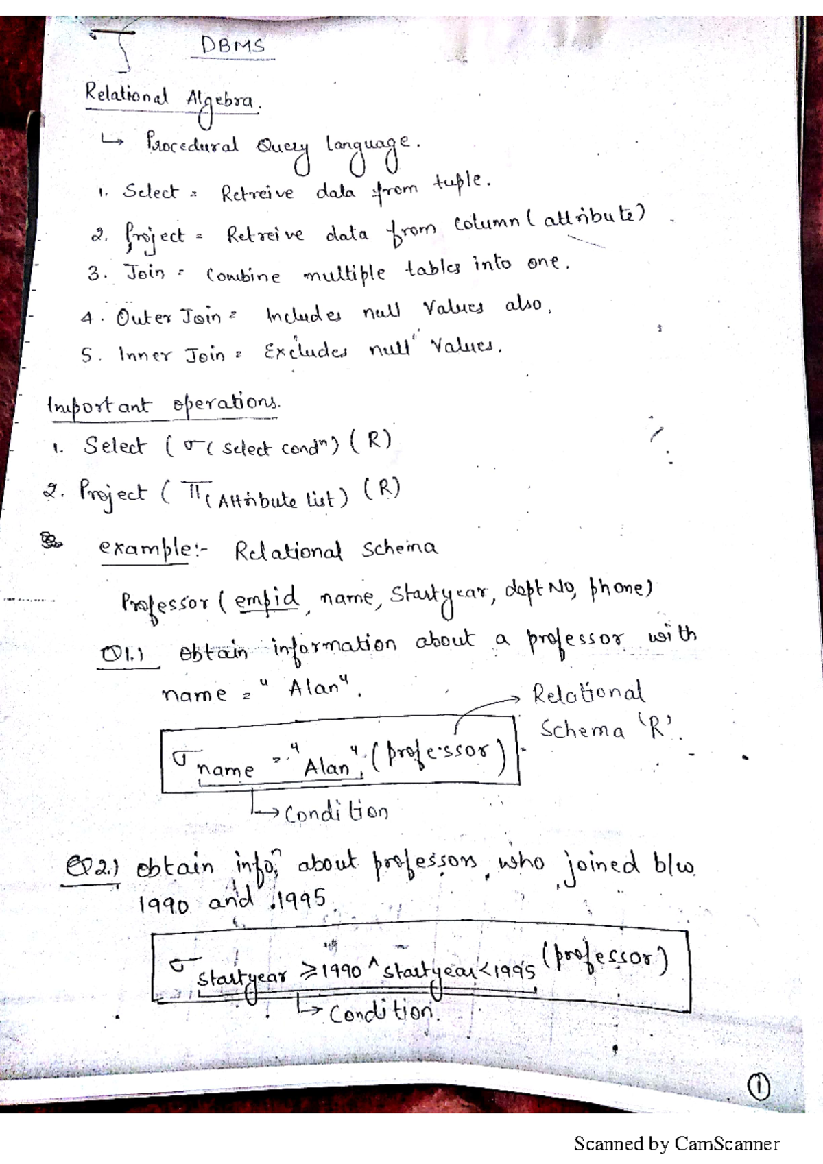 DBMS 1 - Lecture Notes 1,2 - Database Management Systems - StuDocu