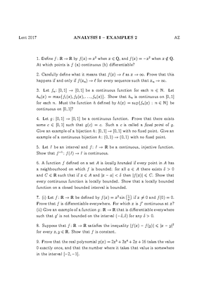 Analysis I 2016-2017 Example Sheet 3 - Lent 2017 ANALYSIS I – EXAMPLES ...