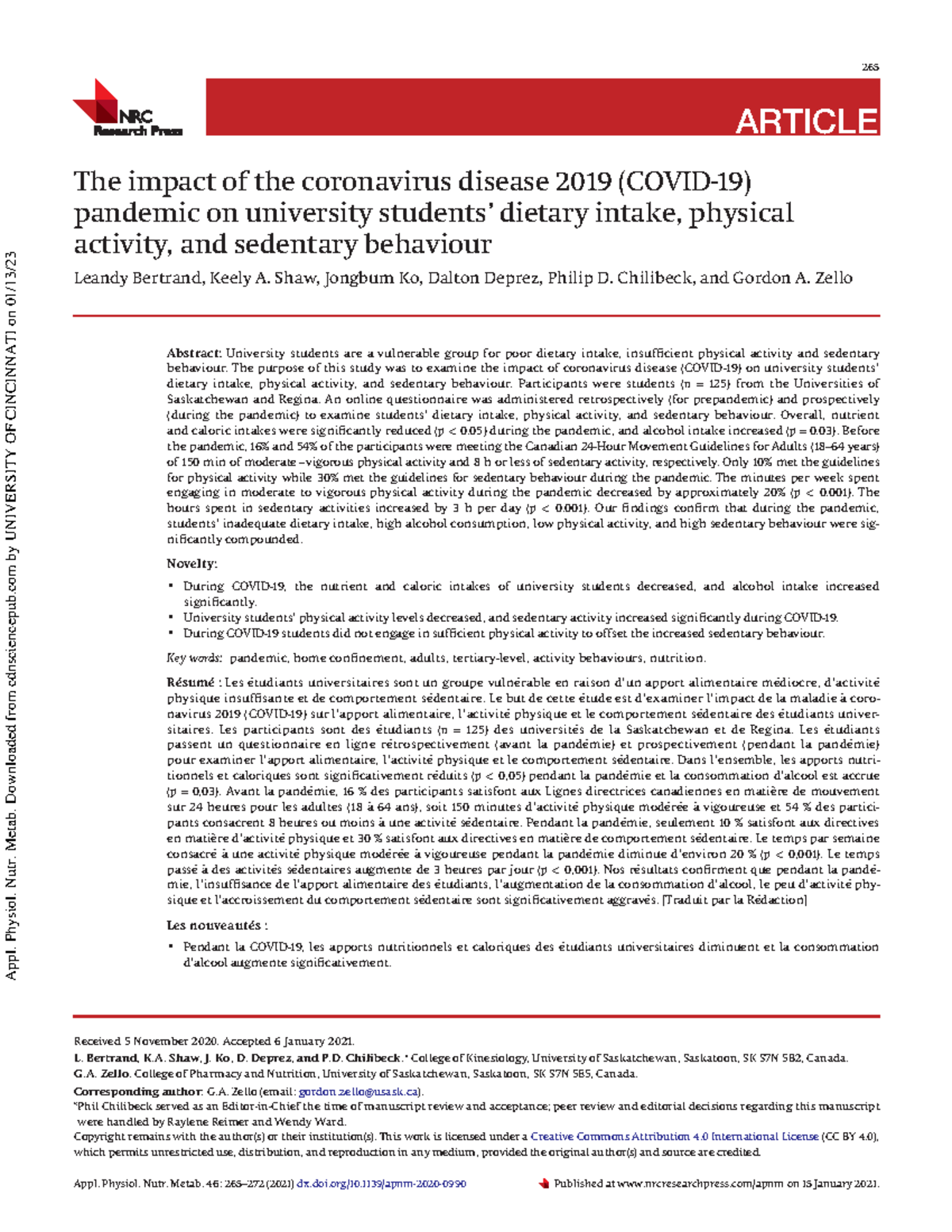 Pandemic on university students - ARTICLE The impact of the coronavirus ...
