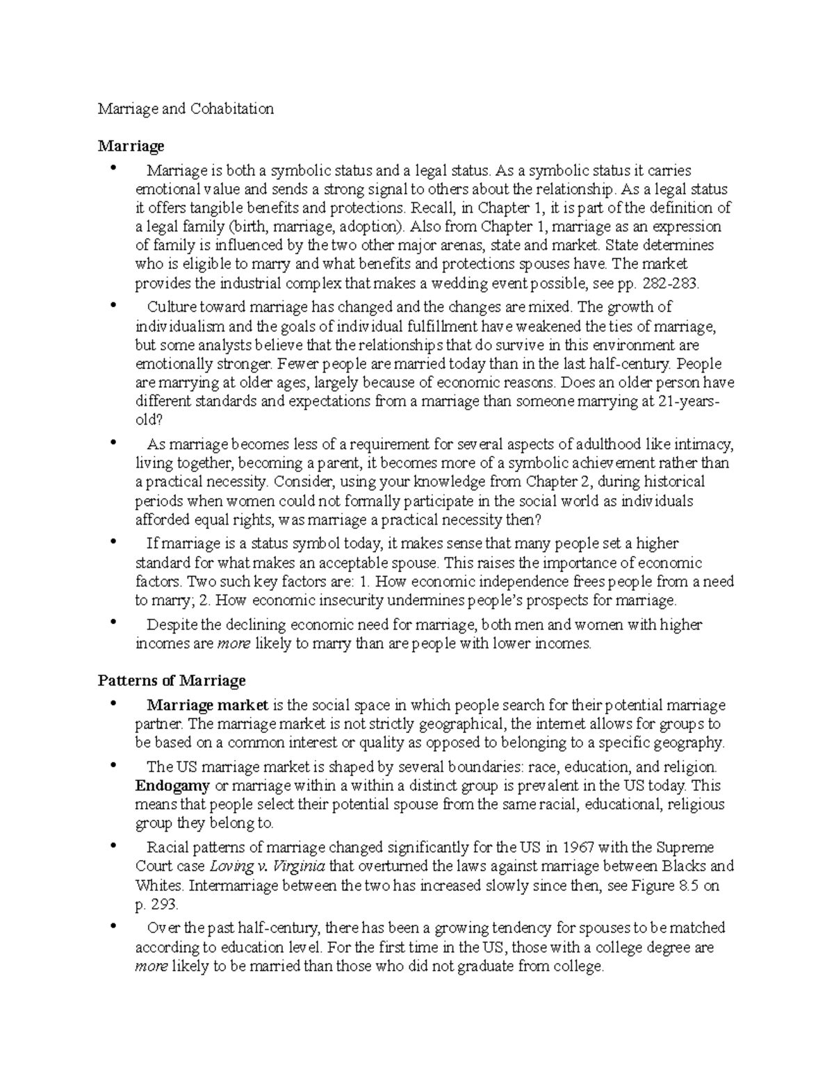 Chapter 8 - Professor Mikhelakis - Marriage and Cohabitation Marriage ...