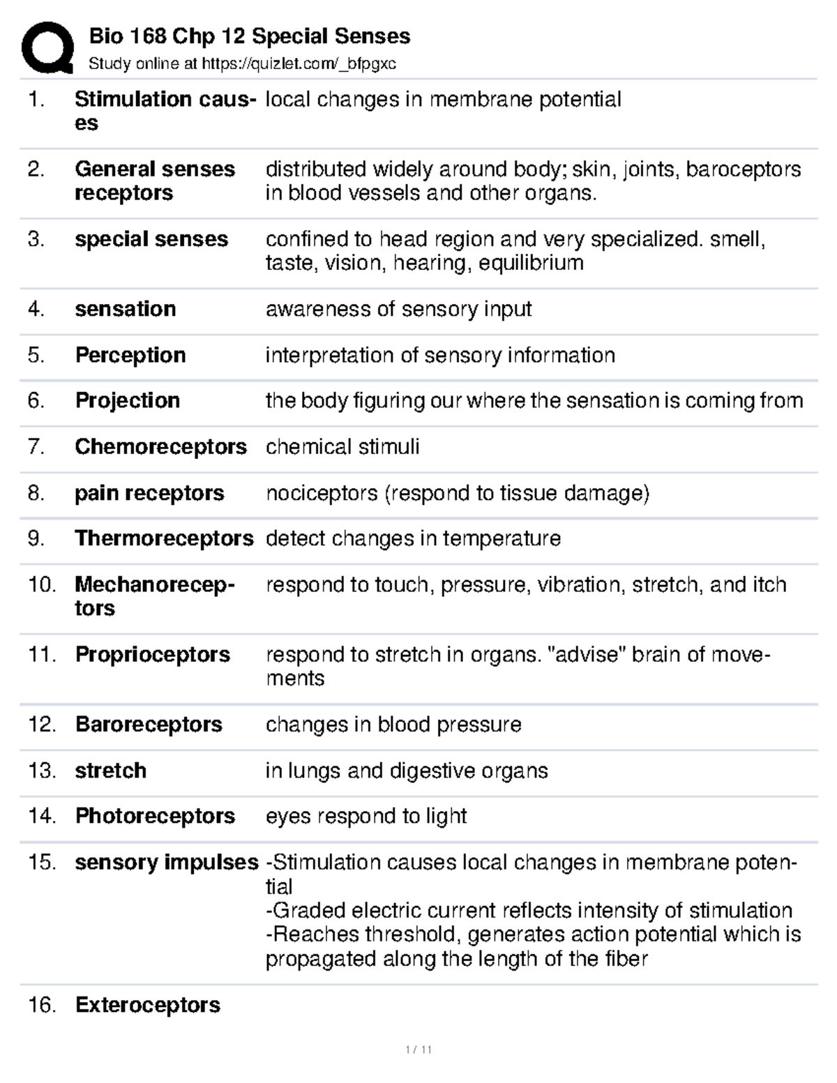 A&P Special Senses Flashcards - Study online at quizlet/_bfpgxc ...