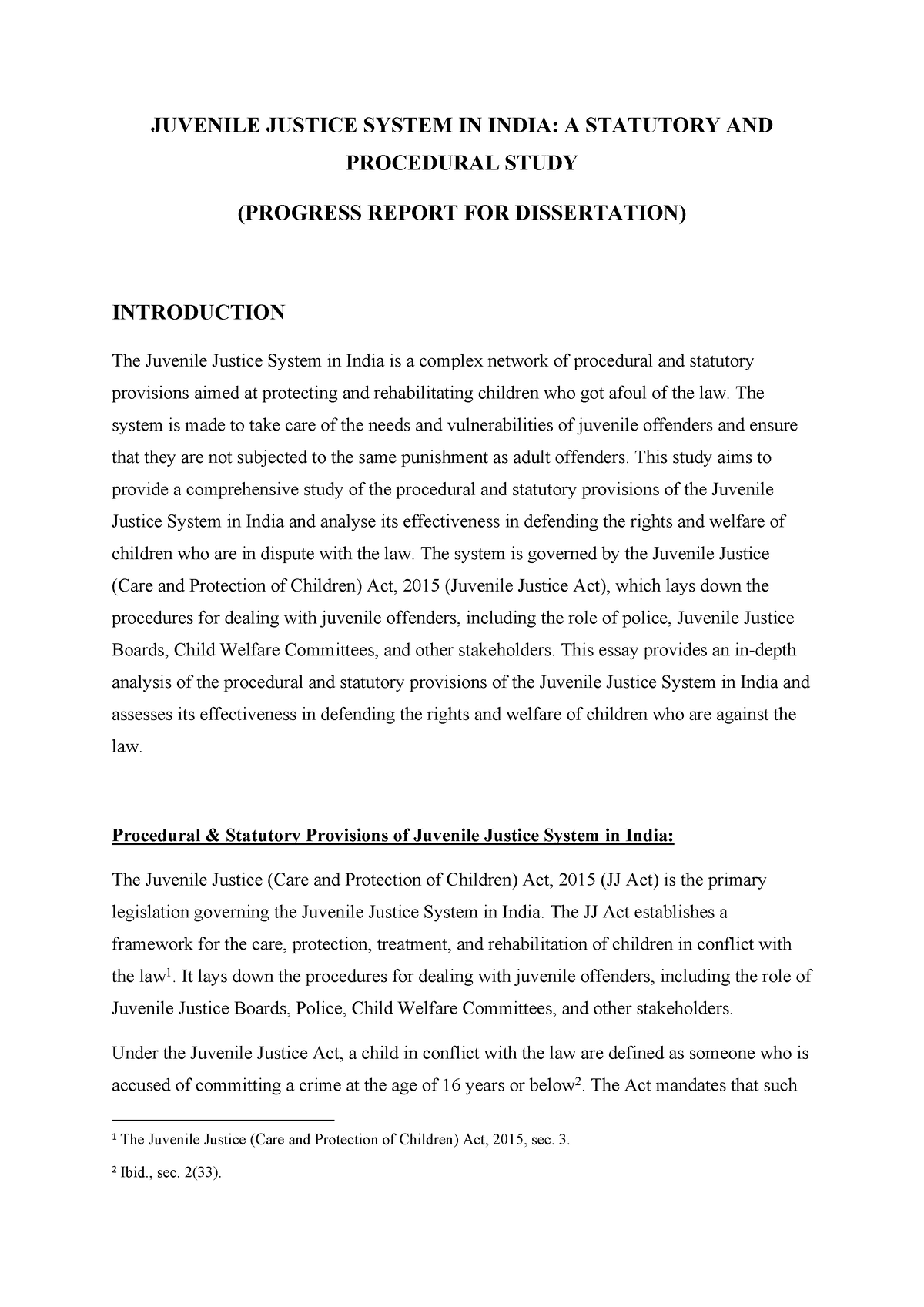 dissertation on juvenile justice