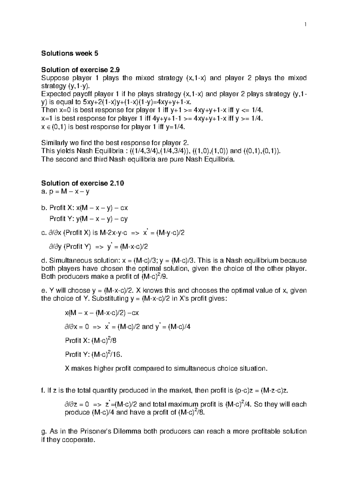 Solutions Exercises Decision Analysis Week 5 Studeersnel