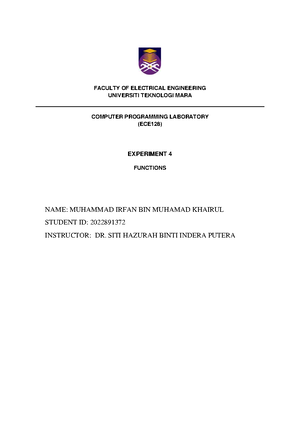 (LAB 5 EPO) - lab 5 epo244 - SCHOOL OF ELECTRICAL ENGINEERING COLLEGE ...
