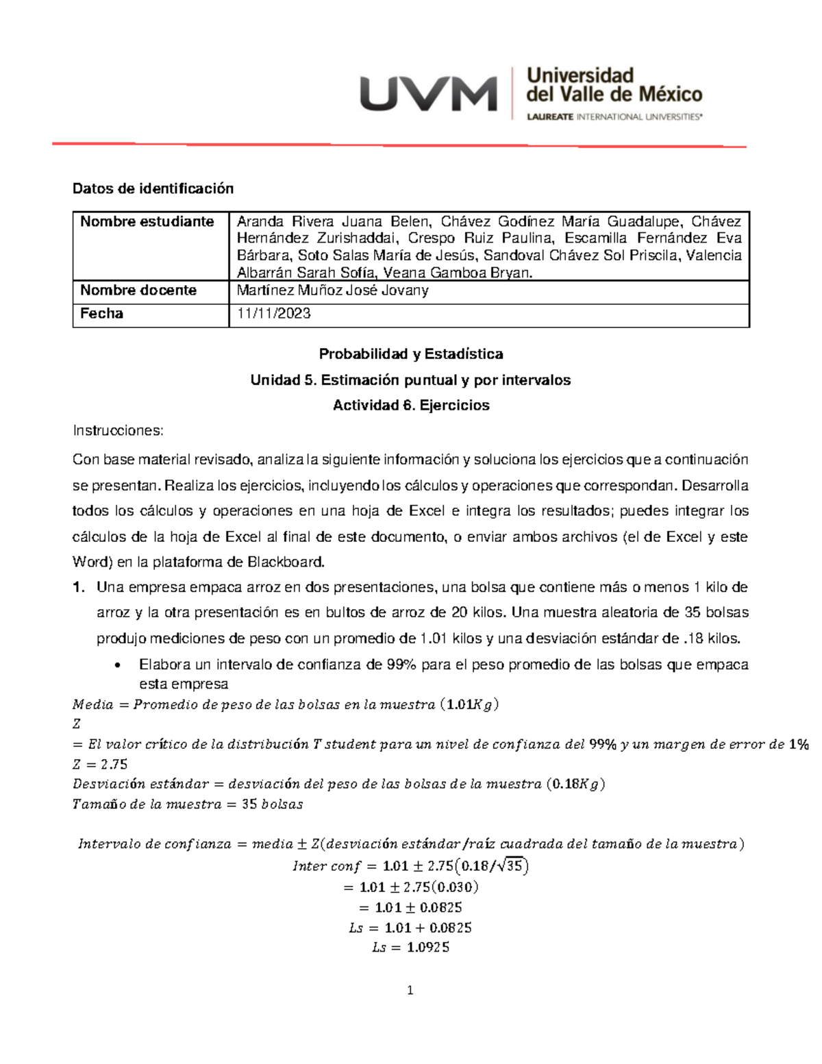 A#6 MJSS pye - apuntes - Datos de identificación Probabilidad y ...