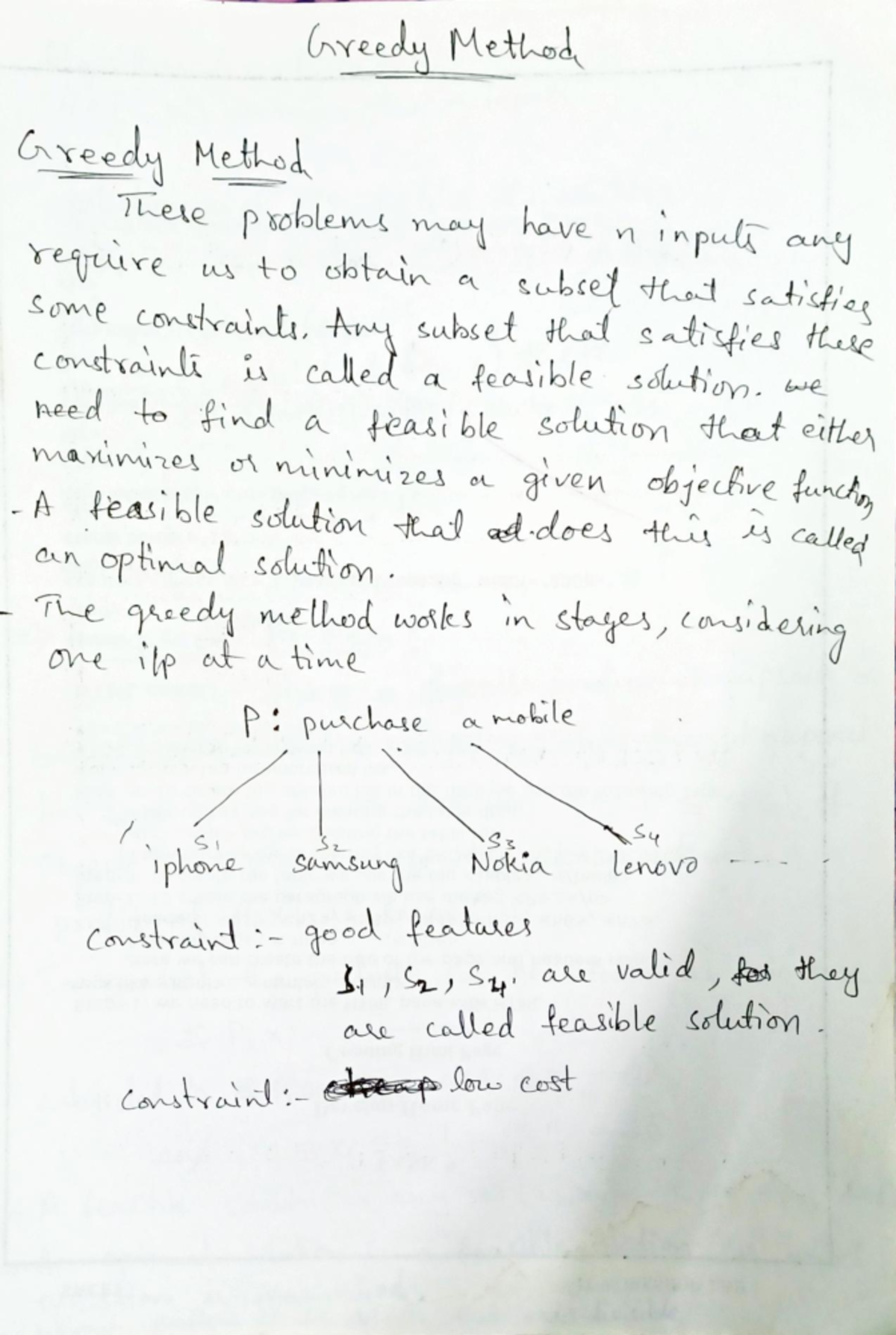 DAA unit 4( greedy method - Greedy Method Greedy Method These problems ...