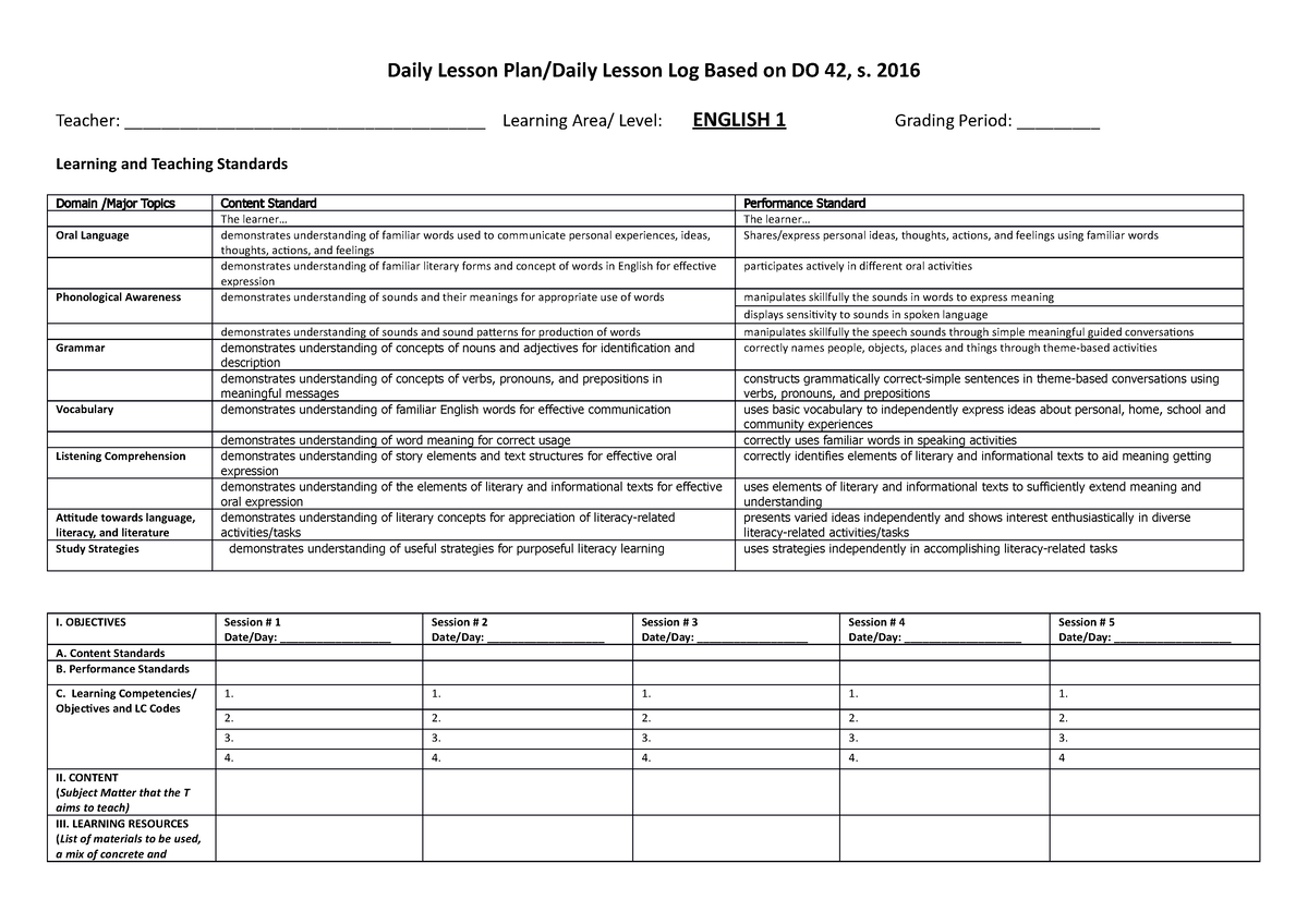 daily-lesson-plan-daily-lesson-plan-daily-lesson-log-based-on-do-42