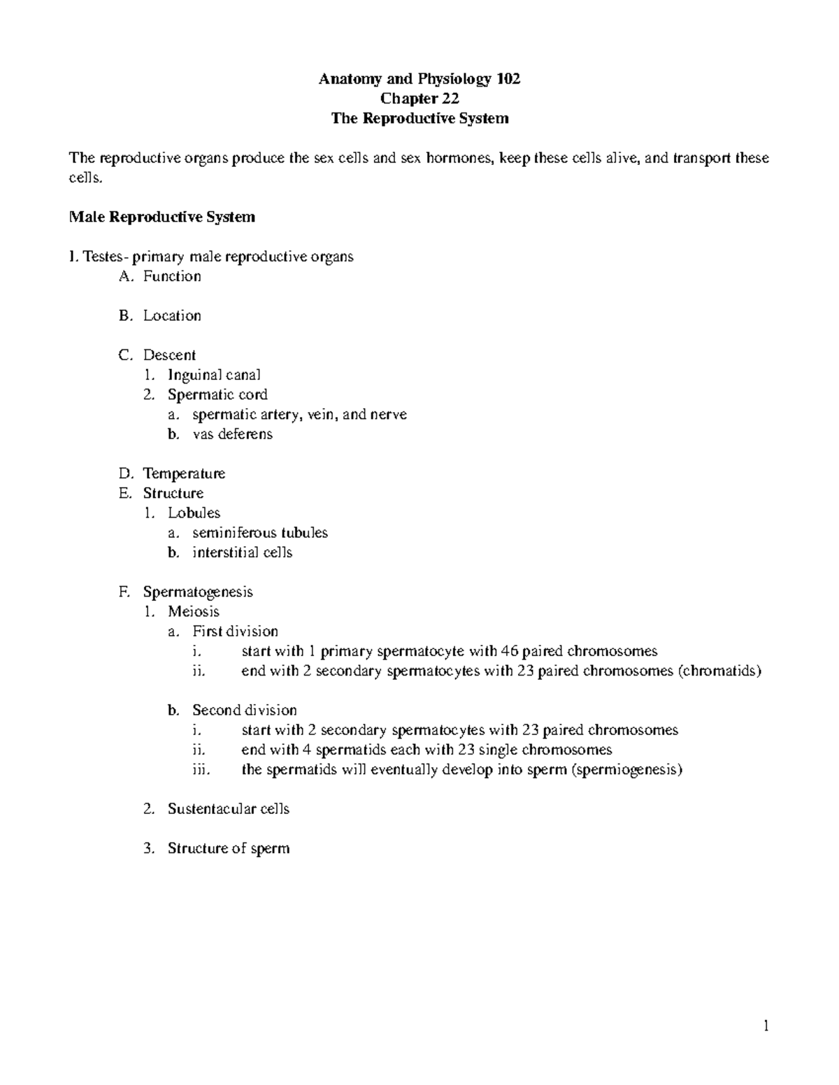 Chapter 22 - ch 22 - Anatomy and Physiology 102 Chapter 22 The ...