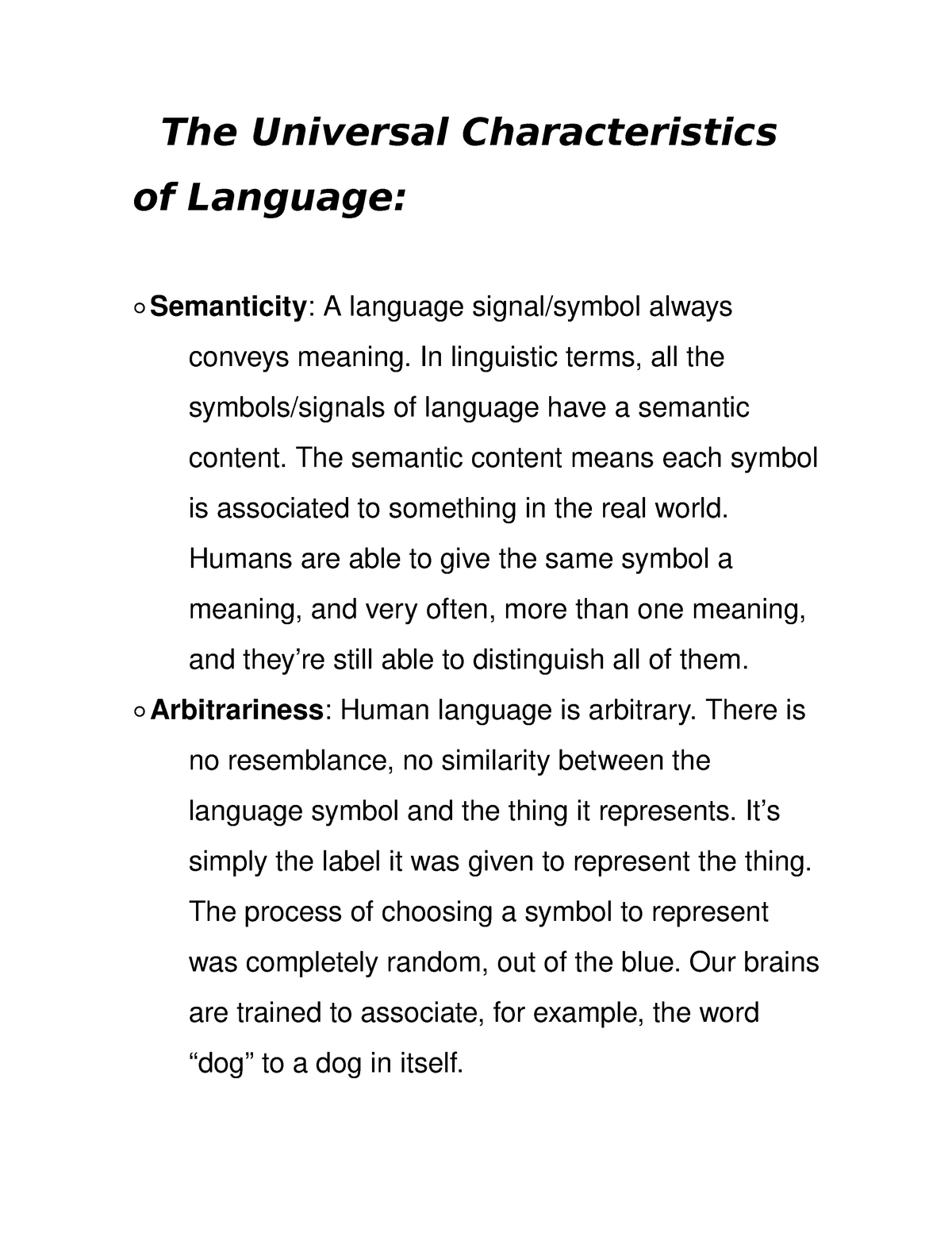 what is the characteristic of language in a book review