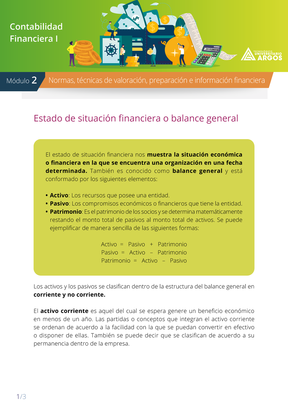 Estado de situación financiera o balance general - 1/ Contabilidad ...