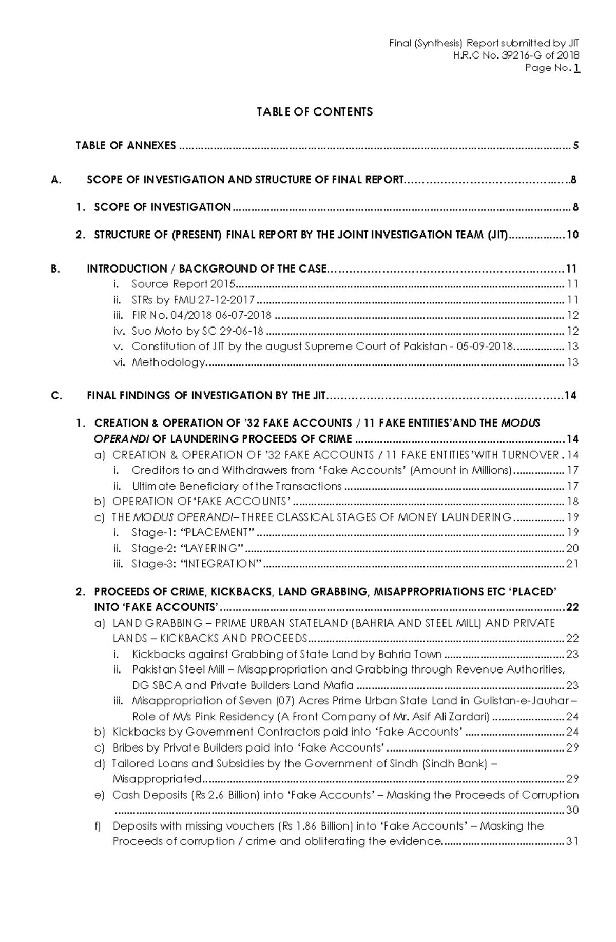 Final Synthesis Report submitted by JIT - R No. of 2018 Page No. 1 ...