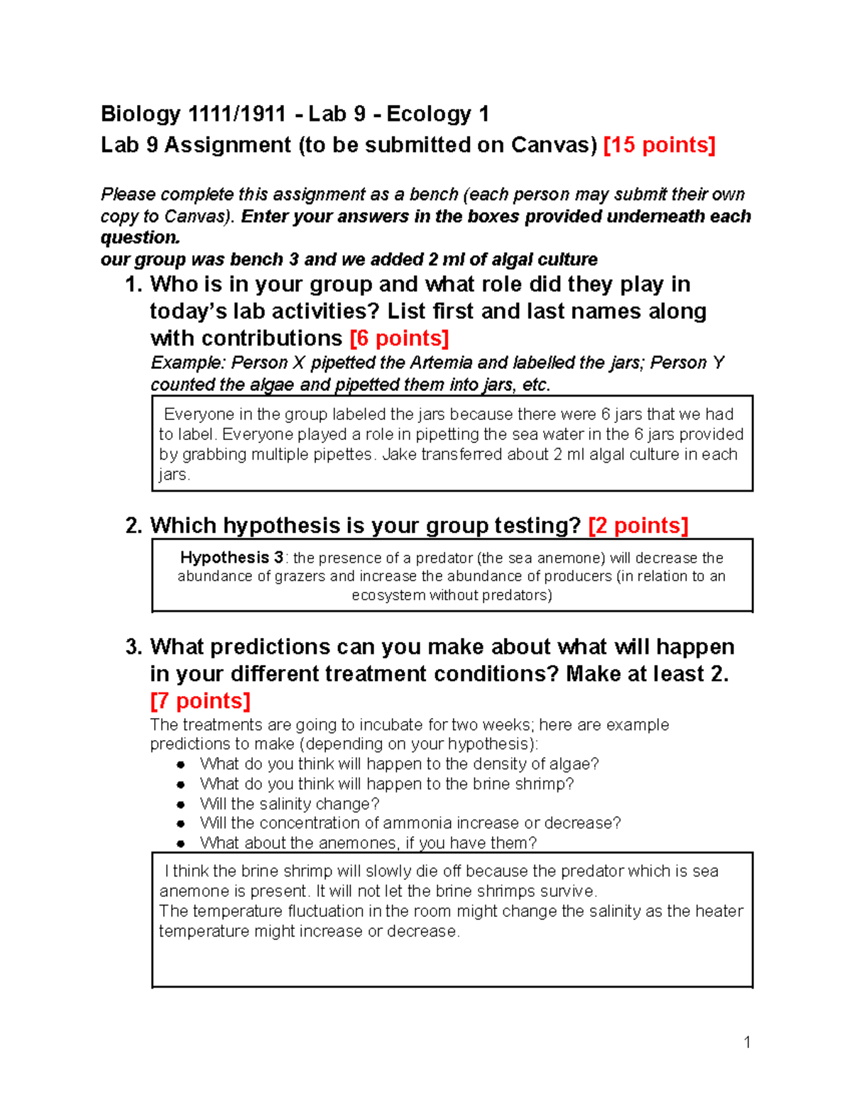 make assignment biology