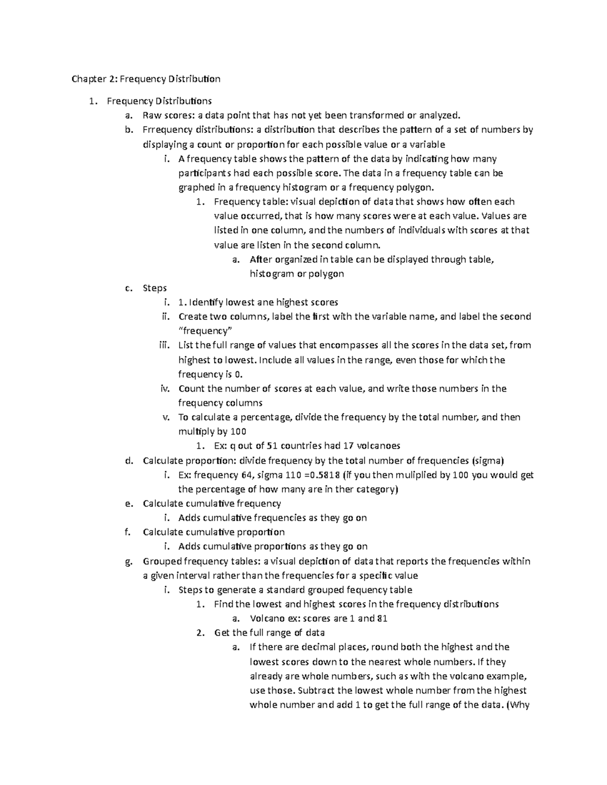 Chapter 2 - Chapter 2: Frequency Distribution Frequency Distributions a ...