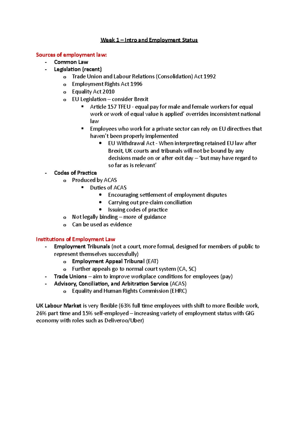 employment-law-revision-notes-week-1-intro-and-employment-status