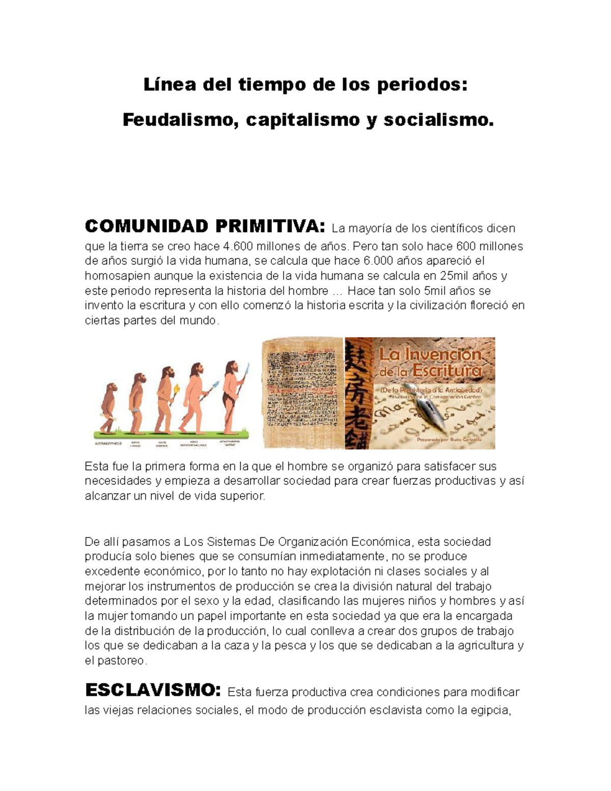 Linea Del Tiempo De Los Periodos Línea Del Tiempo De Los Periodos Feudalismo Capitalismo Y 5545