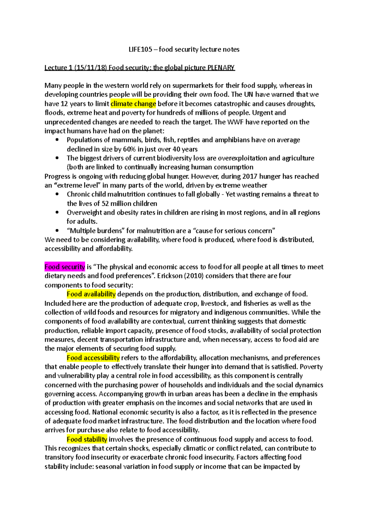 life105-food-security-lecture-notes-life105-food-security-lecture-notes-lecture-1-15-11