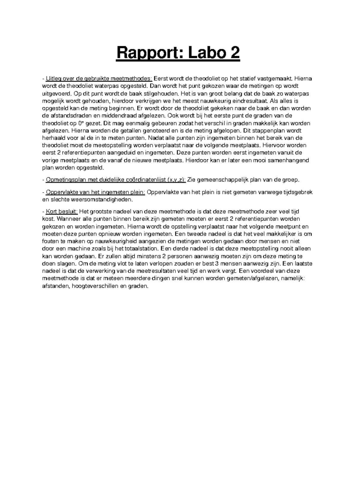 Rapport labo 2 samengevoegd - Rapport: Labo 2 Uitleg over de gebruikte ...