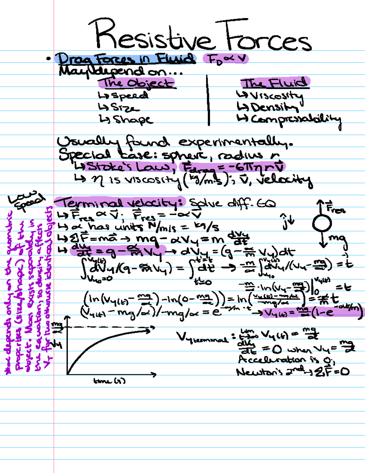 Resistive Forces - 8.01 Professor Kara - Resistive Forces Regenerate 