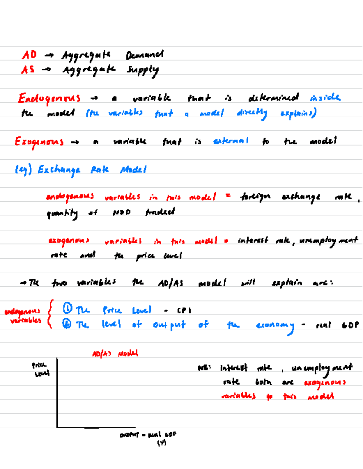 Developing The AD-AS Model - AD → Aggregate Demand AS → Aggregate ...
