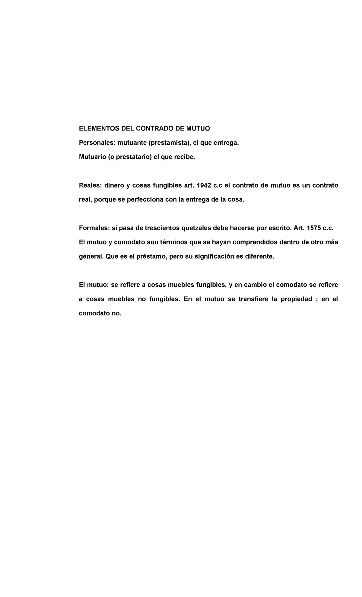 348433152- Escritura- Mutuo - ELEMENTOS DEL CONTRADO DE MUTUO ...