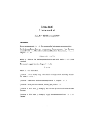 Homework 1 Solution - Homework 1 Solution Choose The Best Answer 1. If ...