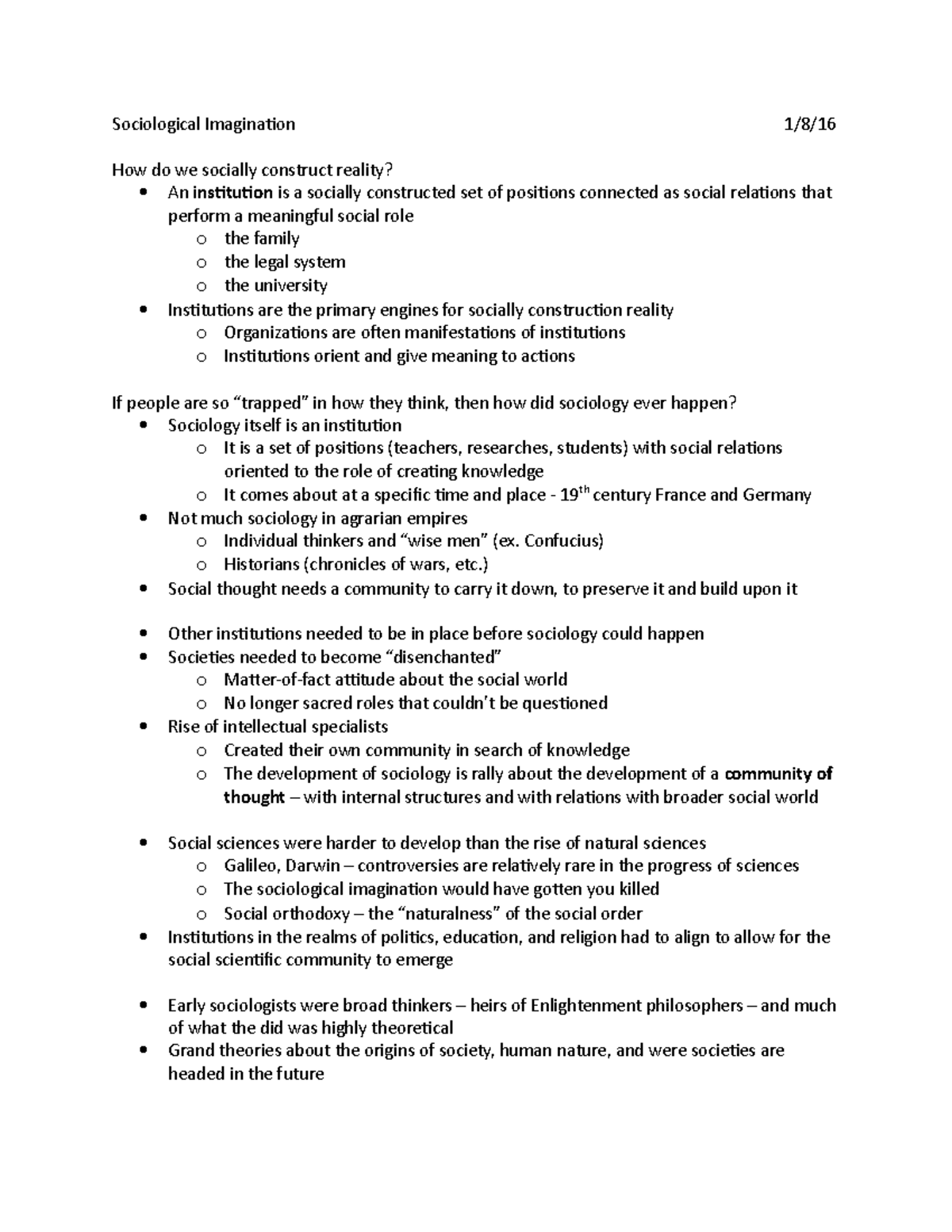 Sociological Imagination - Introduction To Sociology - Sociological ...