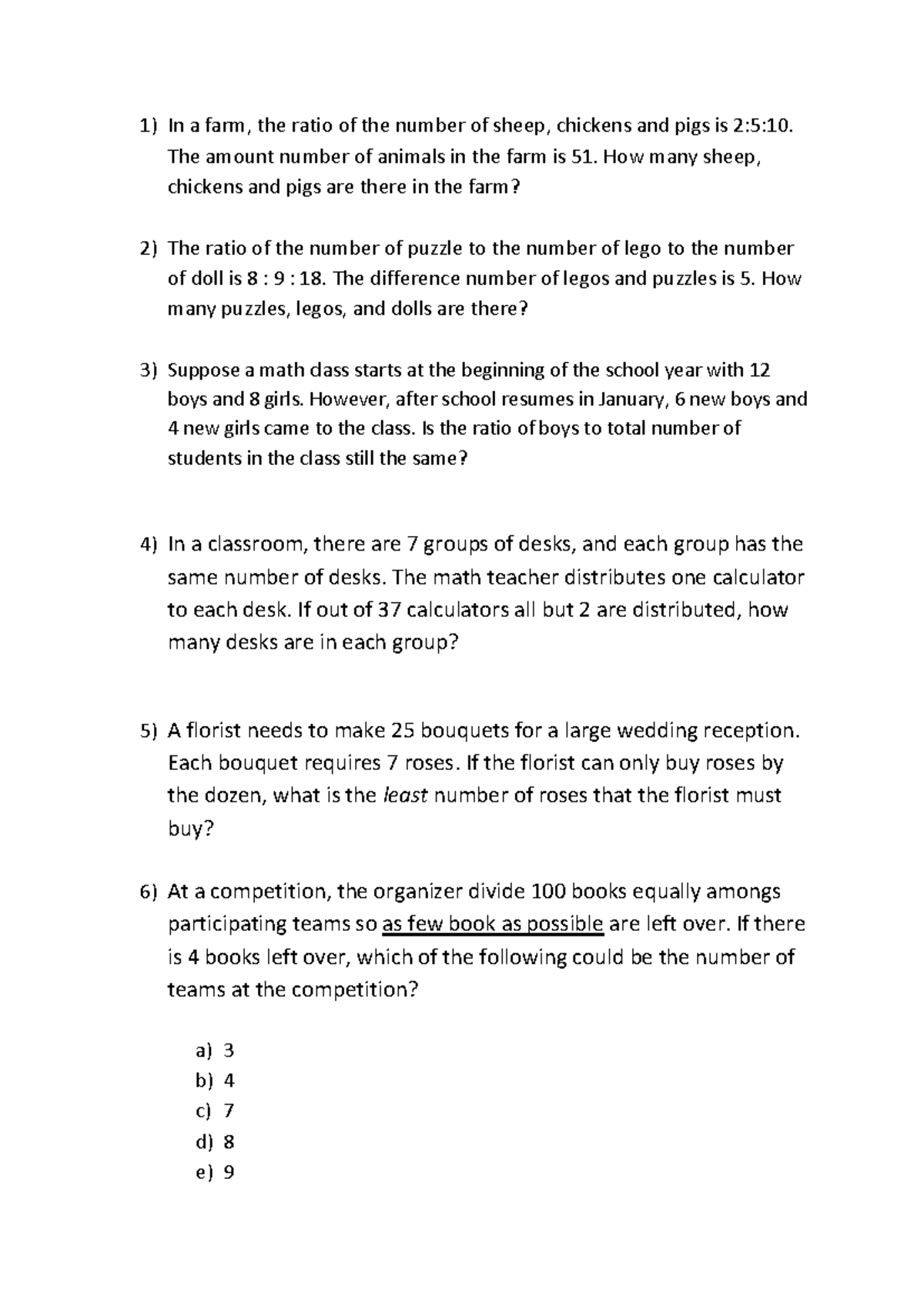 615564750-Math-Quiz - Gvhghb hubbub jnjhu - 1) In a farm, the ratio of ...